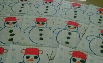 Dzień Białego Bałwanka z marchewkowym  noskiem w grupie 3. latków A