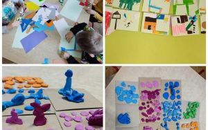 Przedszkolaki podczas realizacji poszczególnych zdań projektu Zabawa ze sztuką (1)