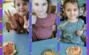 Przedszkolaki z grupy średniaków prezentują własnoręcznie wykonane pizze (4)